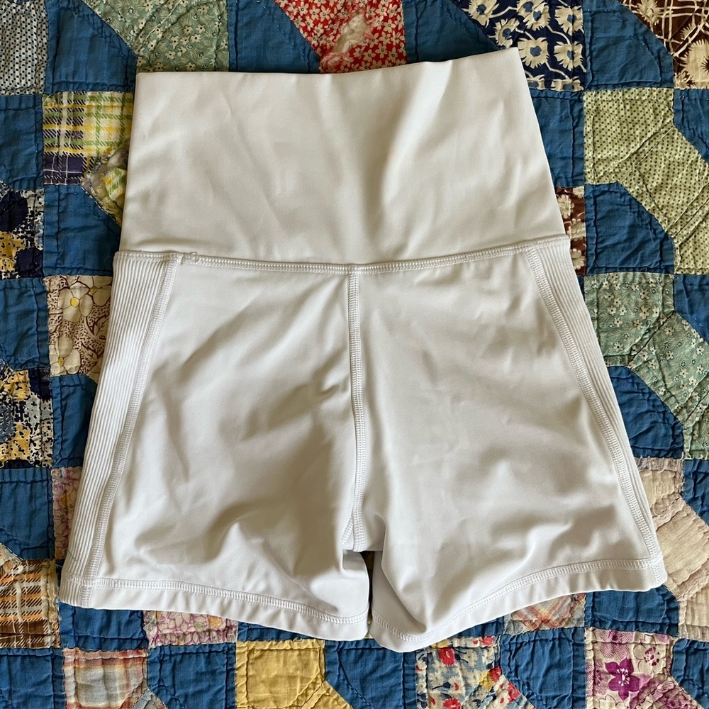 Aerie OFFLINE 🤍 High-Waisted White Bike Shorts